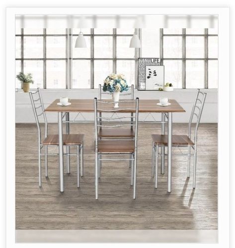 Silver Modular Metal Dining Table