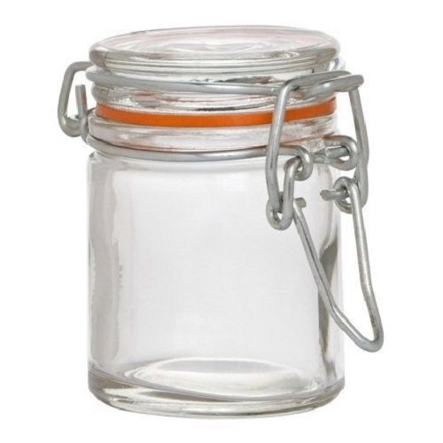 Transparent Clip Jars And Honey Dipper