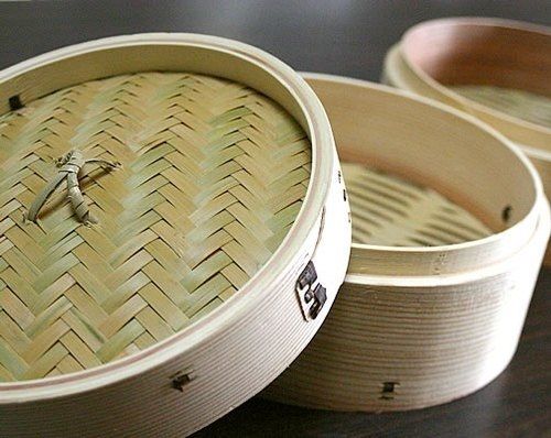 Various Colors Are Available Round Shape Dimsum Basket