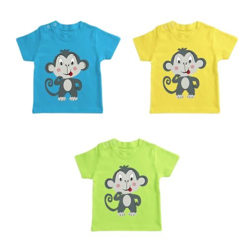 Casual Wear Cotton Round Neck Printed Kids T Shirt