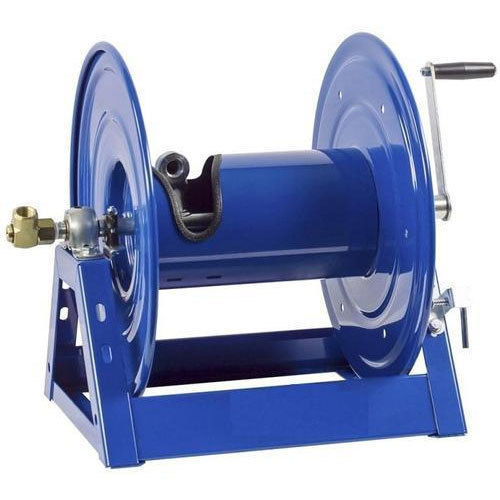 Black Manually Operated Blue Water Hose Reel For Industrial Use