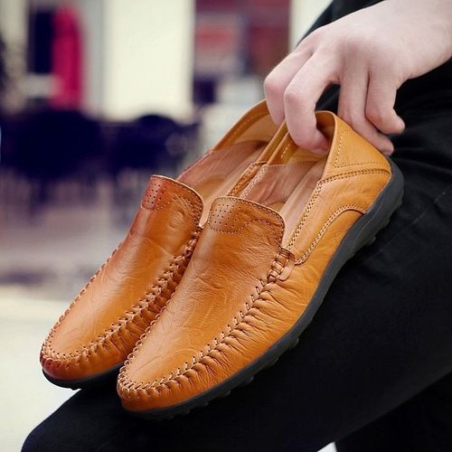 Men Brown Leather Shoes