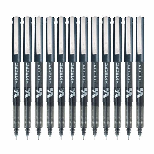Smooth Writing Pilot Hi-tecpoint V5 Pen, Black (pack Of 12) at Best ...