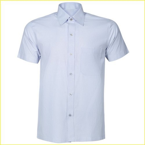 Plain White Office Staff Half Sleeve Uniform Shirt Age Group: Adult at ...