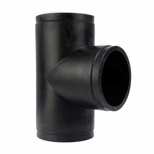 Round Black HDPE Molded Tee