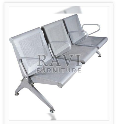 Fine Finished Stainless Steel Powder Coating Three Seater Sofa Chair