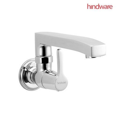 Barrel Neo Wall Mounted Sink Cock With Swivel Casted Spout Size: 23.5 X 11.4 X 5.1 Cm