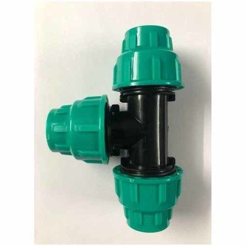 Black And Green Mdpe Pipe Tee Section Shape: Round