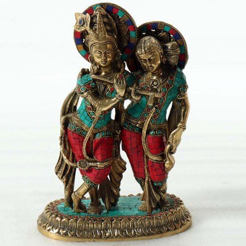 Easy To Clean Brass Sw Radha Krishna Statues