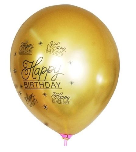 Hippity Hop Chrome Milestone Happy Birthday Printed Balloon 12 Inch Pack of 50