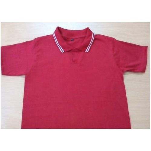 Mens Plain Red Polo T Shirt