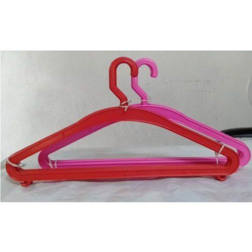 Union Polymers Pink And Red Plain Plastic Cloth Hanger