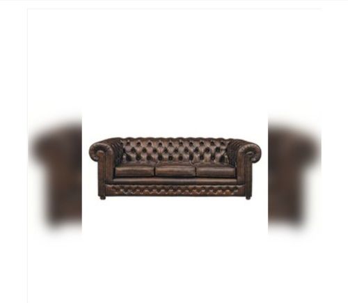 Brown Color Three Seater Leather Sofa