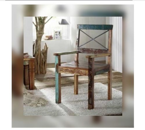 Elegant Design Iron and Wooden Chair
