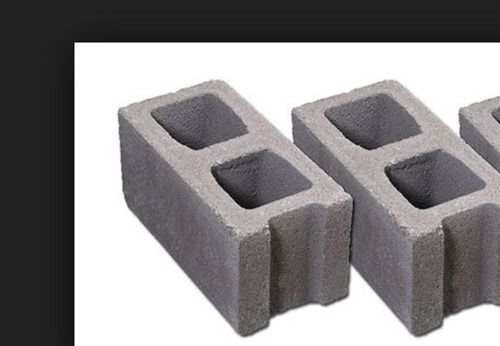 Gray Fine Finish Rectangular Hollow Concrete Blocks