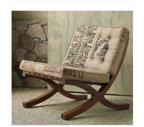 Natural Wooden Fabric Relaxing Chair