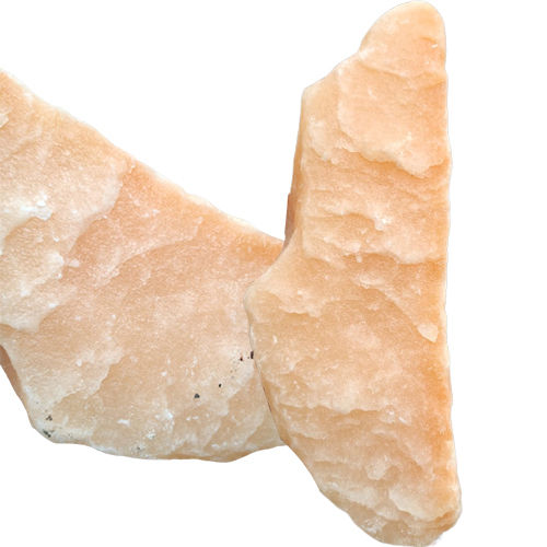 Orange Rock Salt Lumps Low on Sodium Content