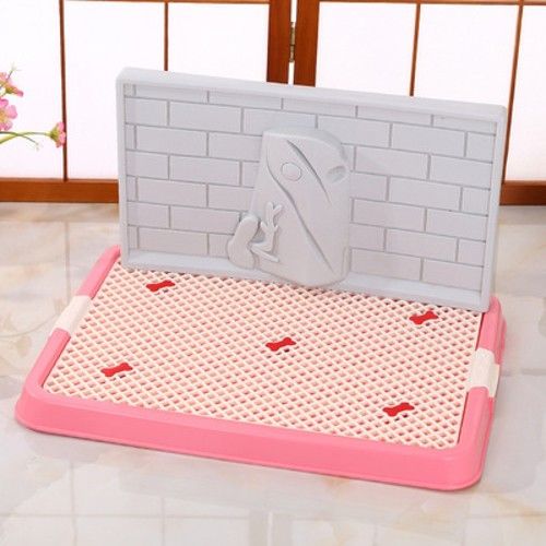 Pink/Lake Pet Training Toilet Pads Puppy Square Pad Holder With Removable Post Dog Potty Fence