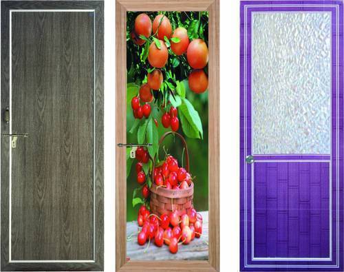 Blue and Black Color PVC Digital Fruits Printed Door