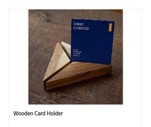 Designer Triangle Shape Wooden Card Holder