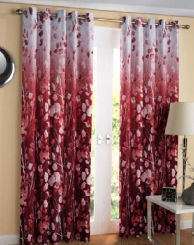 Any Furnishing Digital Printed Door Red Curtain