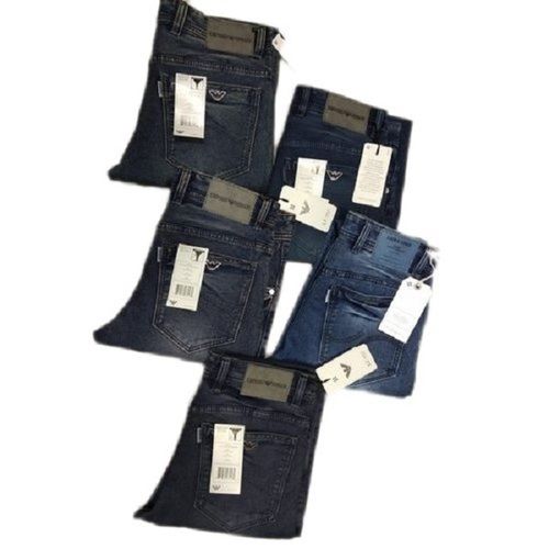 Casual Wear Faded Stretchable Low West Denim Jeans For Mens