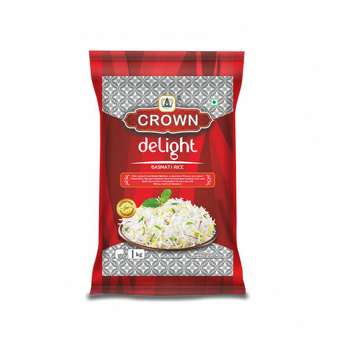 Crown Delight Premium Quality Long Grain,Gluten Free, Double Polished, 100% Natural Basmati Rice , 1 Kg