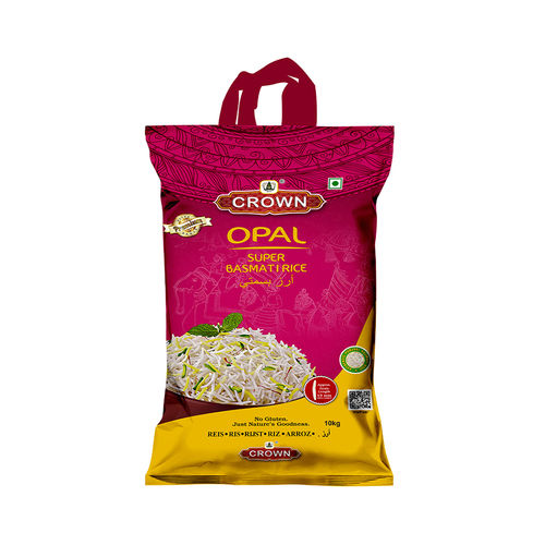 Crown Opal Super Quality Long Grain, Gluten Free,Double Polished,100% Natural Basmati Rice , 10 Kg