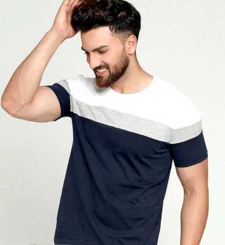 Easily Washable Short Sleeve Round Neck T Shirt Age Group: Adult