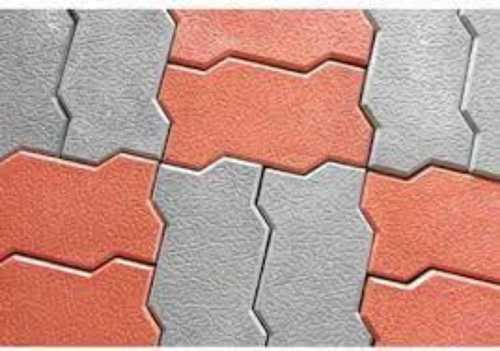 Red Hexagon Shape Fire Resistance Fly Ash Paver Block