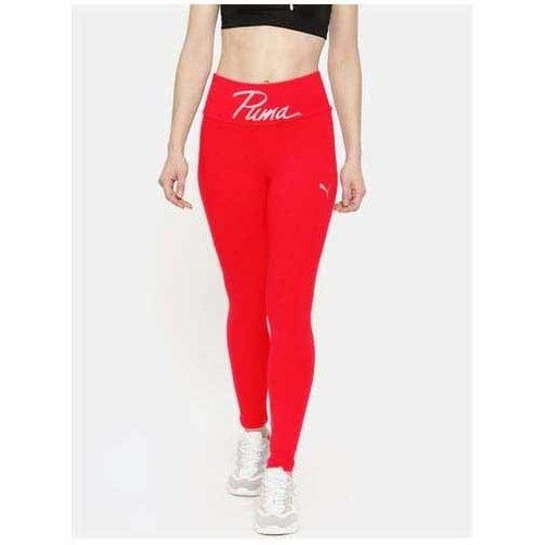 Breathable Ladies Plain Red Legging