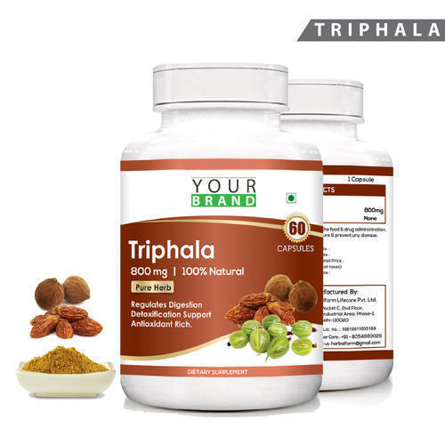 Natural Triphala Capsule (Packaging Size 60 Capsules)