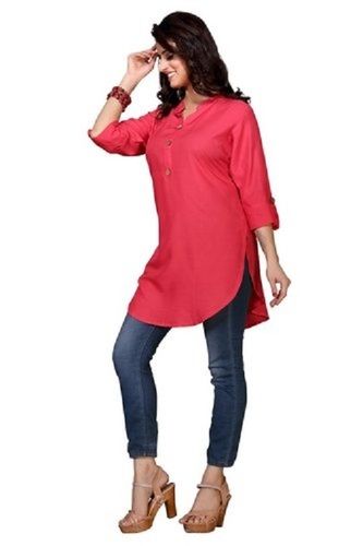 Ladies Plain Short Kurta Style Top