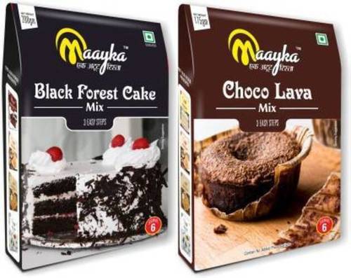 Maayka - Ek Atoot Rishta Choco Lava & Black Forest Cake Mix 175gm + 200gm 375 G (Pack Of 2)