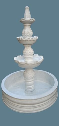 Modern Design Round Shape Outdoor FRP Fountain with 7ft Height