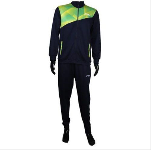 Navy Blue And Lime Polyester Sports Full Sleeves Track Suit Age Group: Adults