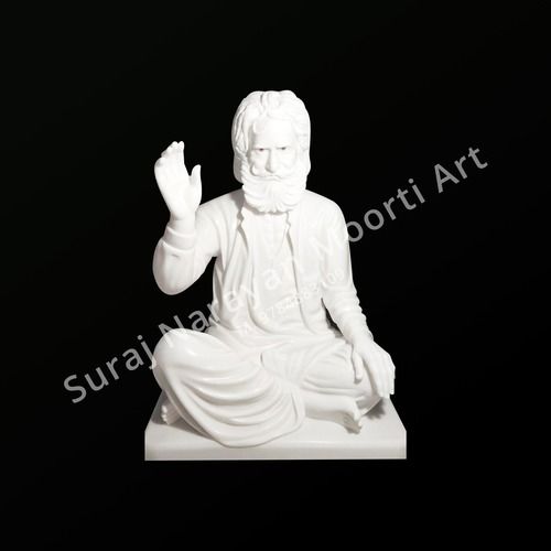 White Marble Human Bust Statue 