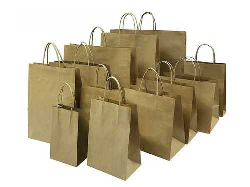 Eco Friendly Brown Plain Paper Bag Size: Custom