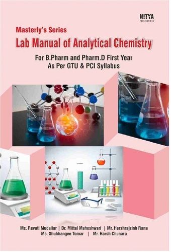  GTU और PCI पाठ्यक्रम के अनुसार B.Pharm और Pharm.D प्रथम वर्ष के लिए विश्लेषणात्मक रसायन विज्ञान का लैब मैनुअल 