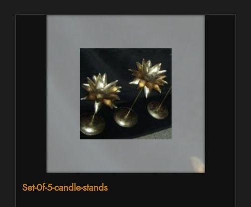 Fancy Set Of Five Candle Stand Set