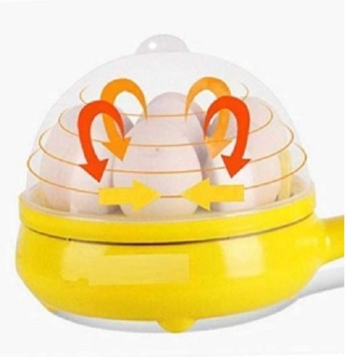 Yellow Red Electric Egg Boiler And Steamer Cum Omelette Frying Pan