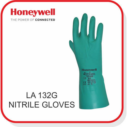 Washable Green Nitrile Hand Gloves (La 132G)