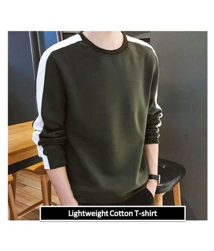 Mens Full Sleeves Round Neck Cotton T Shirt