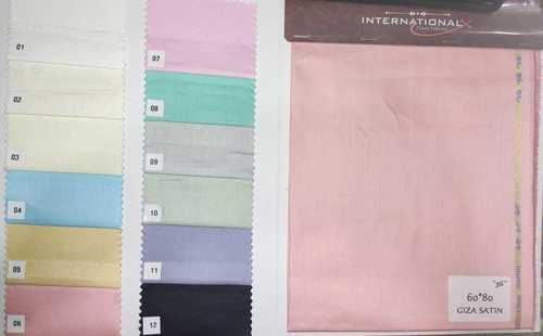 Stain & Wrinkle Resistant 60*80 Giza Satin Shirting Fabric