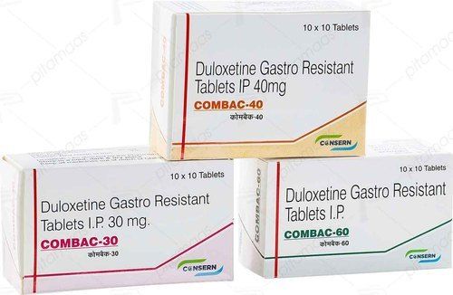 Combac - 20, 30, 40, 60 (Duloxetine Gastro Resistant Tablets I.P) Generic Drugs