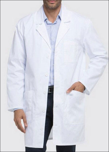 White Formal Wear Plain Cotton Doctor Coat