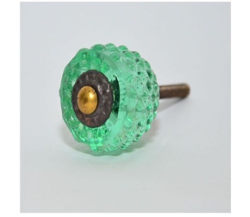 Fine Finished Green Color Glass Cabinet Knobs