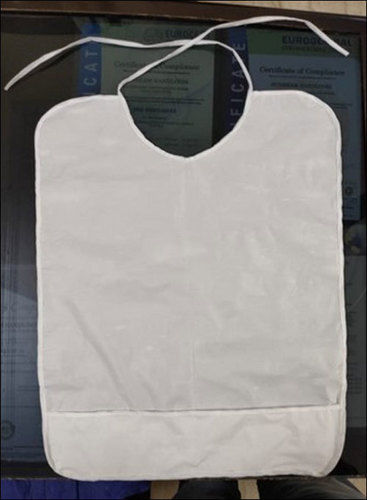 White Impeccable Finish Plain Dental Apron