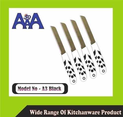 Kitchen Knives With White And Black Handle