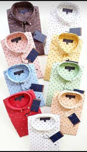 Printed First Copy Branded Shirts For Men Collar Style: Classic